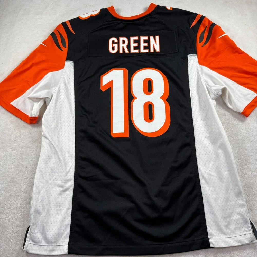 Nike Mens Cincinnati Bengals AJ Green 18 NFL Football Jersey Black XL 536232-010